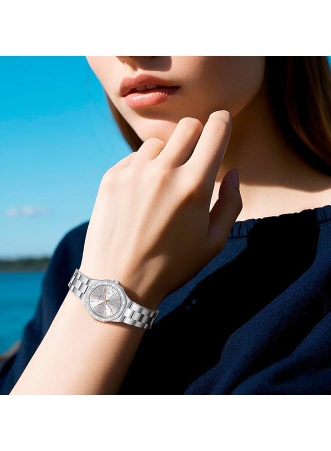 Sapphero luxury women's watch with small stainless steel strap, pointer display, 5 ATM waterproof, quartz watch, perfect gift for women - Image 4